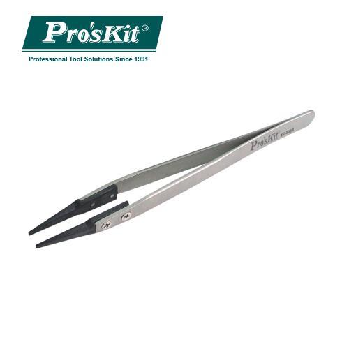 ProsKit 寶工  TZ-300B  防靜電圓尖碳纖維鑷子(125mm)