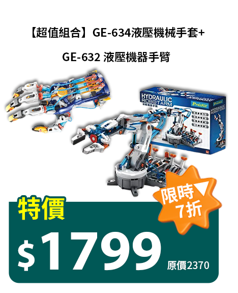 【超值組合】GE-634液壓機械手套+ GE-632 液壓機器手臂