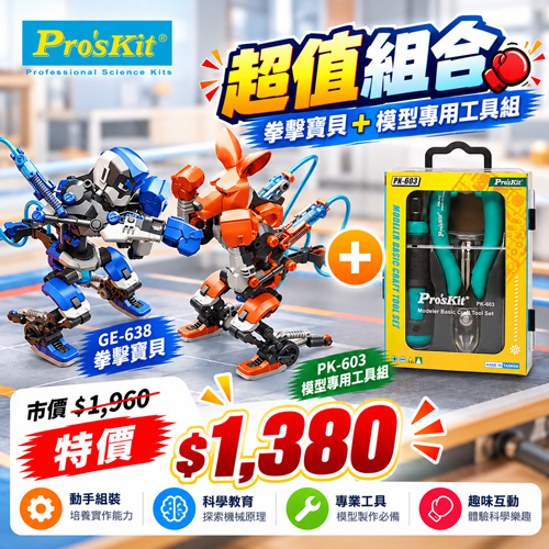【超值組合】拳擊寶貝GE-638+模型專用工具組PK-603