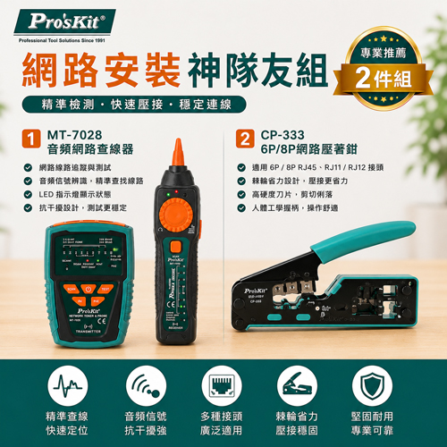 【職人工具超值組】網路安裝神隊友組