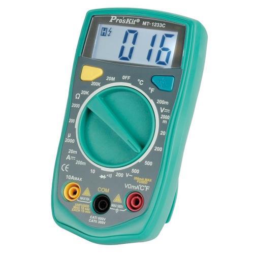 Pro'sKit寶工 MT-1233C  3又1/2數位電錶 (帶溫度測試)